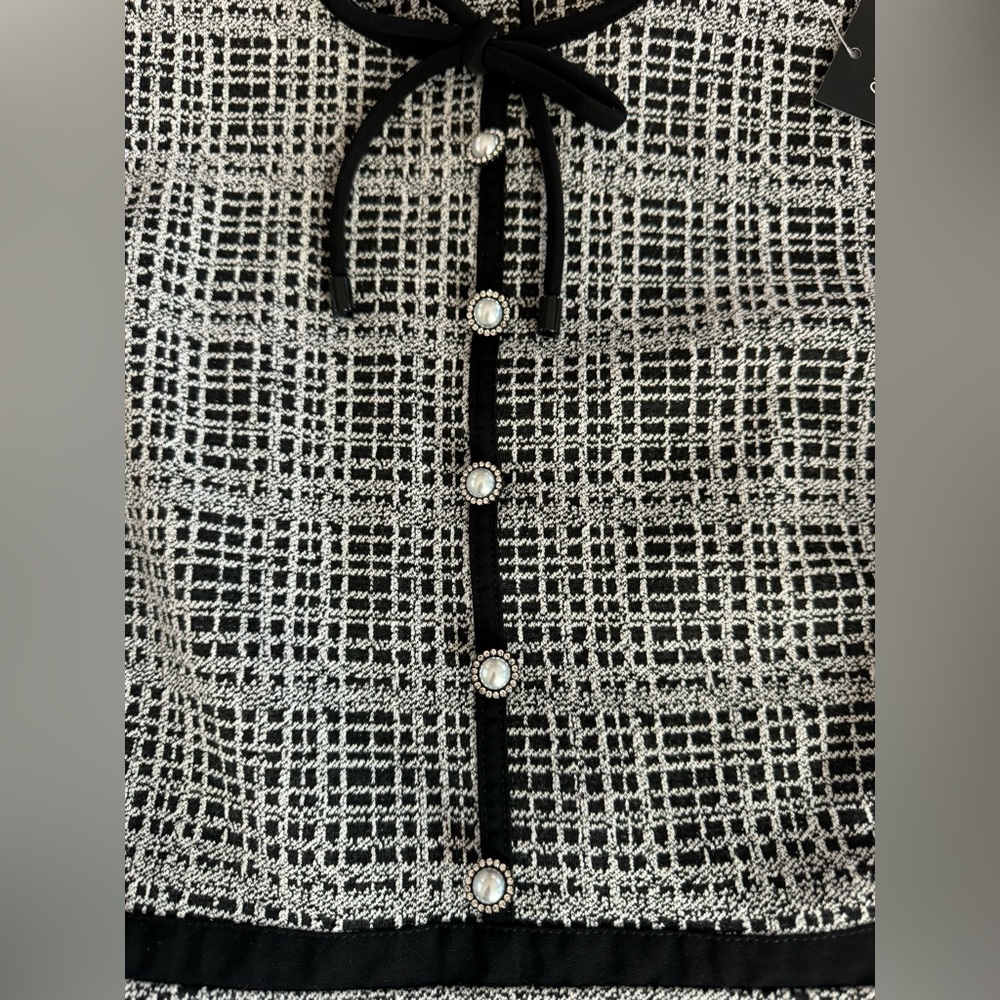NWT KARL LAGERFELD PARIS Textured Mini Dress - Picture 6 of 10